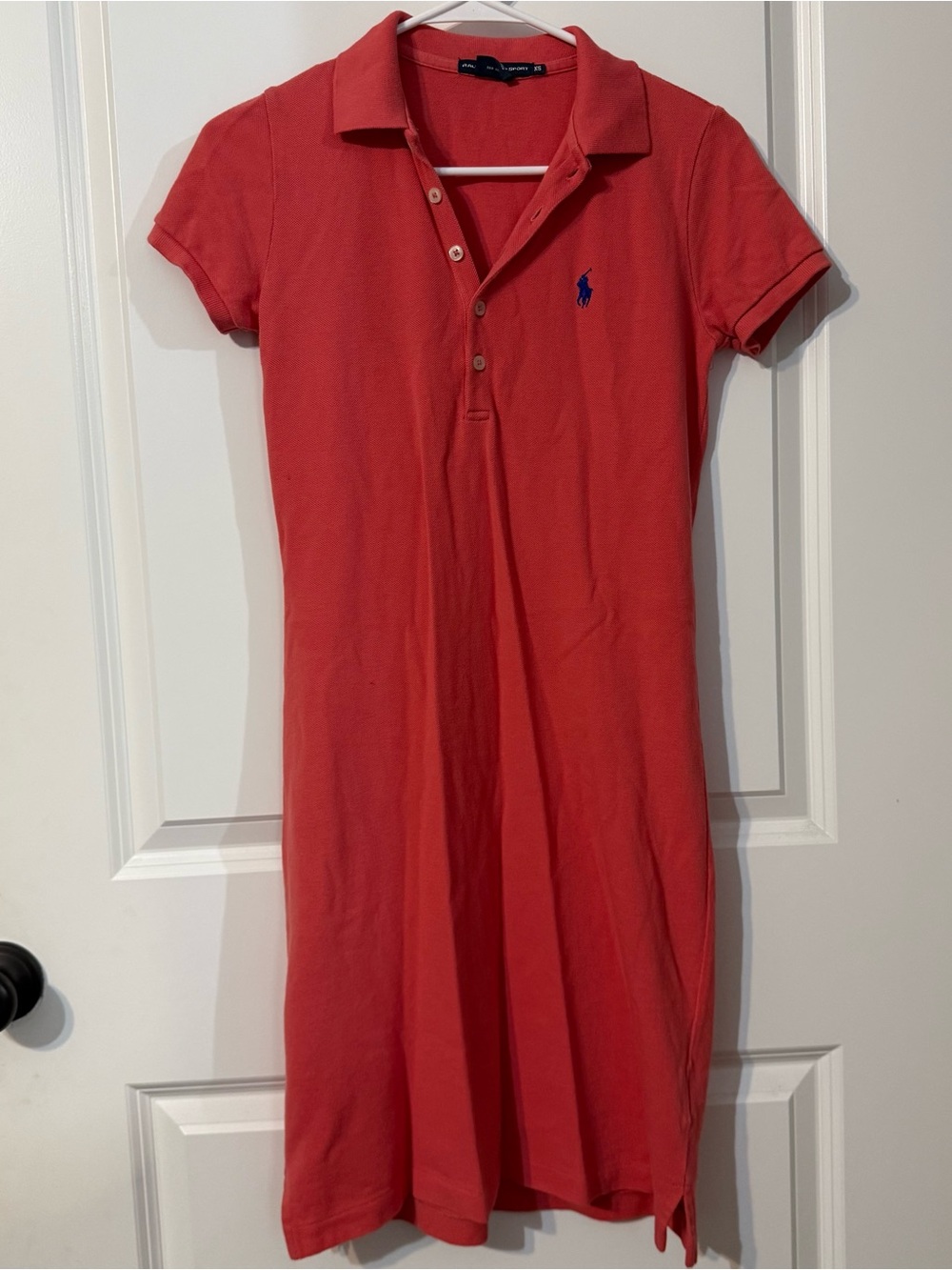 Ralph Lauren Sport Polo Dress Women’s XS Coral Pink Pony Logo Short Sleeve - Picture 2 of 5